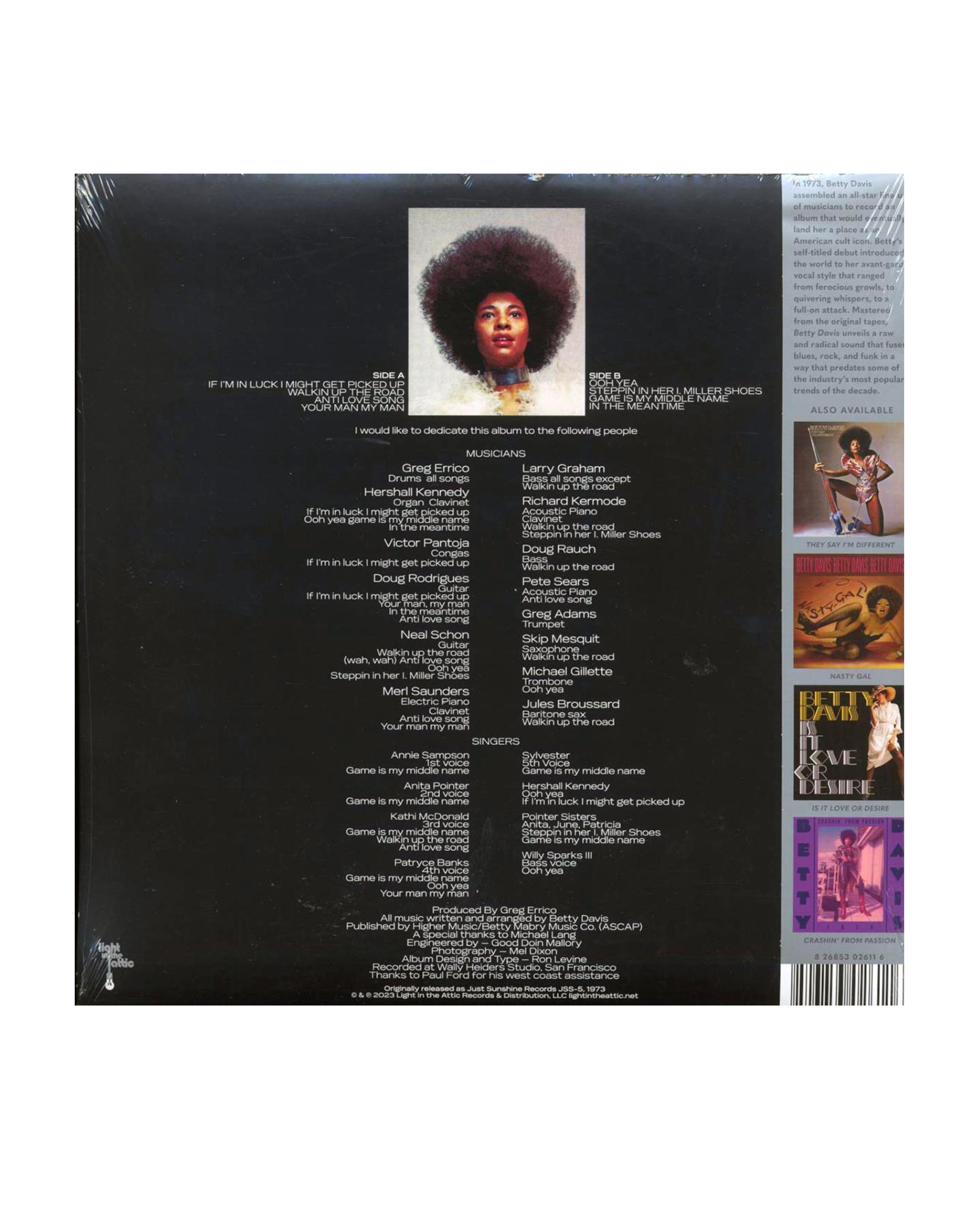 Betty Davis - Betty Davis ( Coke Bottle Clear Vinyl LP)